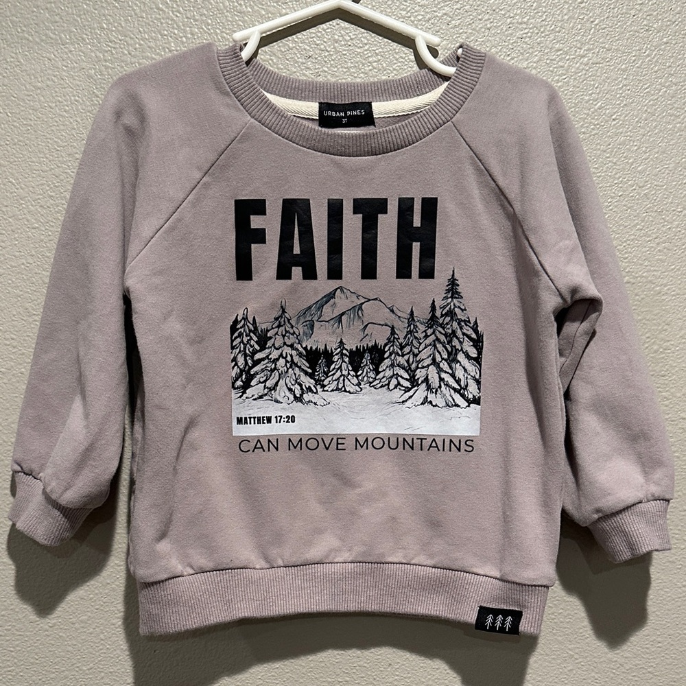 Urban Pines Faith Crewneck Sweatshirt Size: 3T